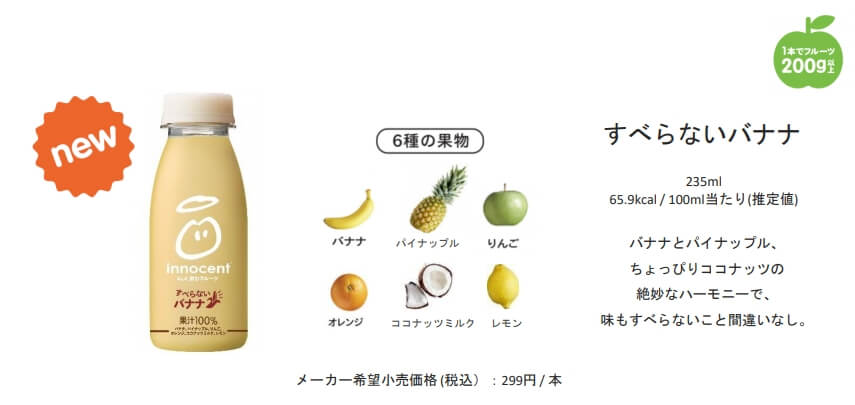 すべらないバナナ成分表