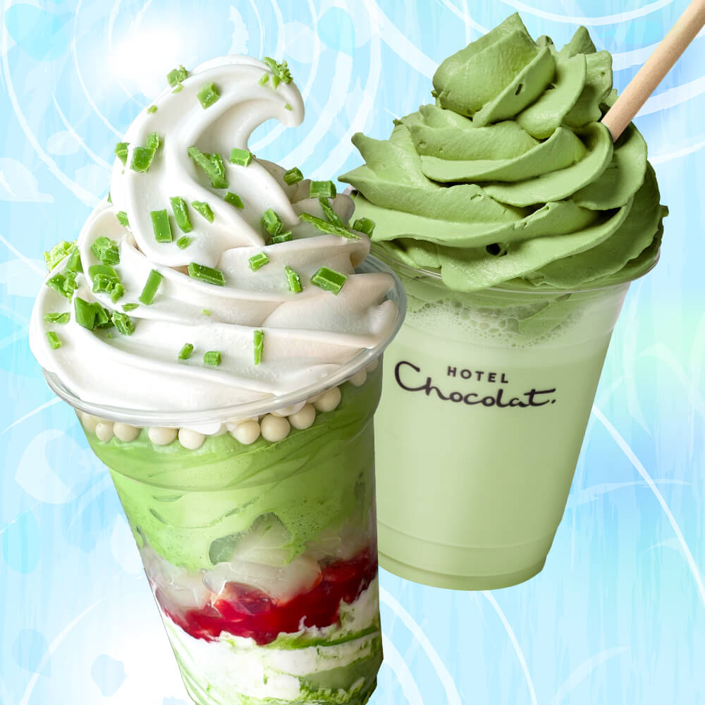 左:抹茶フルーツサンデー¥850(税込) 右:抹茶チルドチョック ¥650(税込)