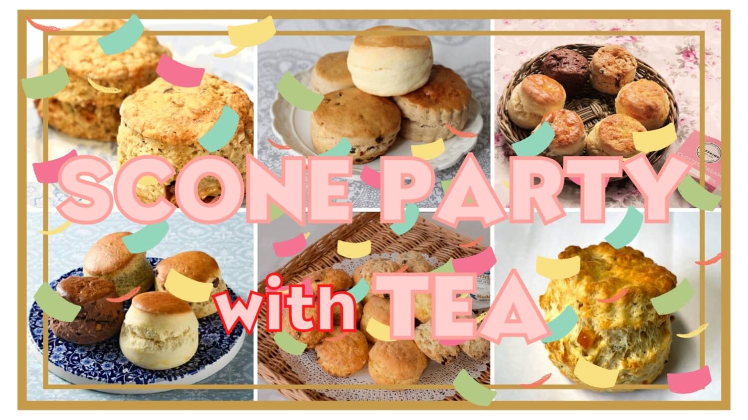 scone party with tea