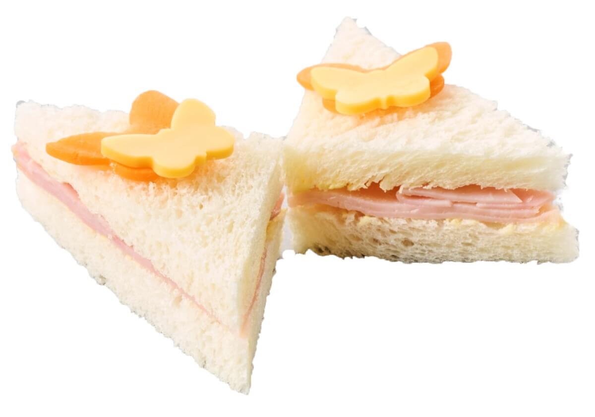 かえるのジェレミーのお弁当～ちょうちょのサンドイッチ