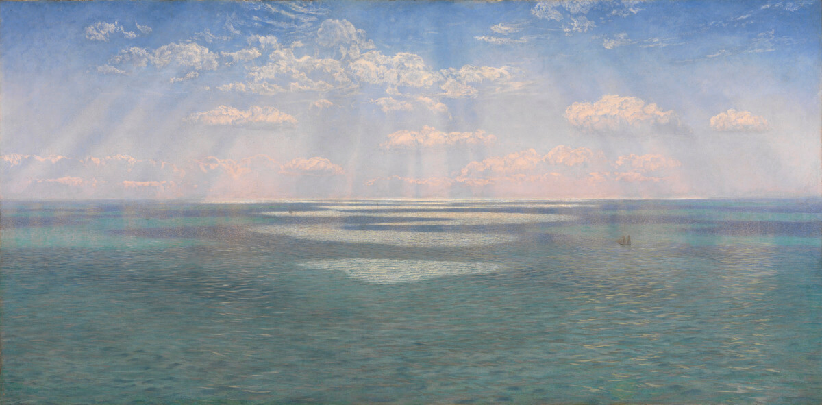 ○ジョン・ブレット《ドーセット州の崖から見えるイギリス海峡》1871年 Photo : Tate