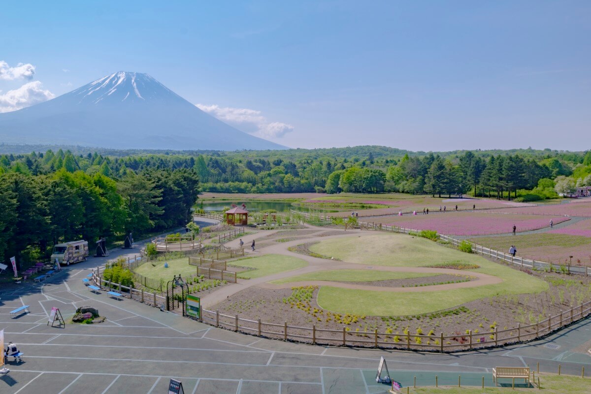庭園と富士山を一望できるガーデンタワーからの景色