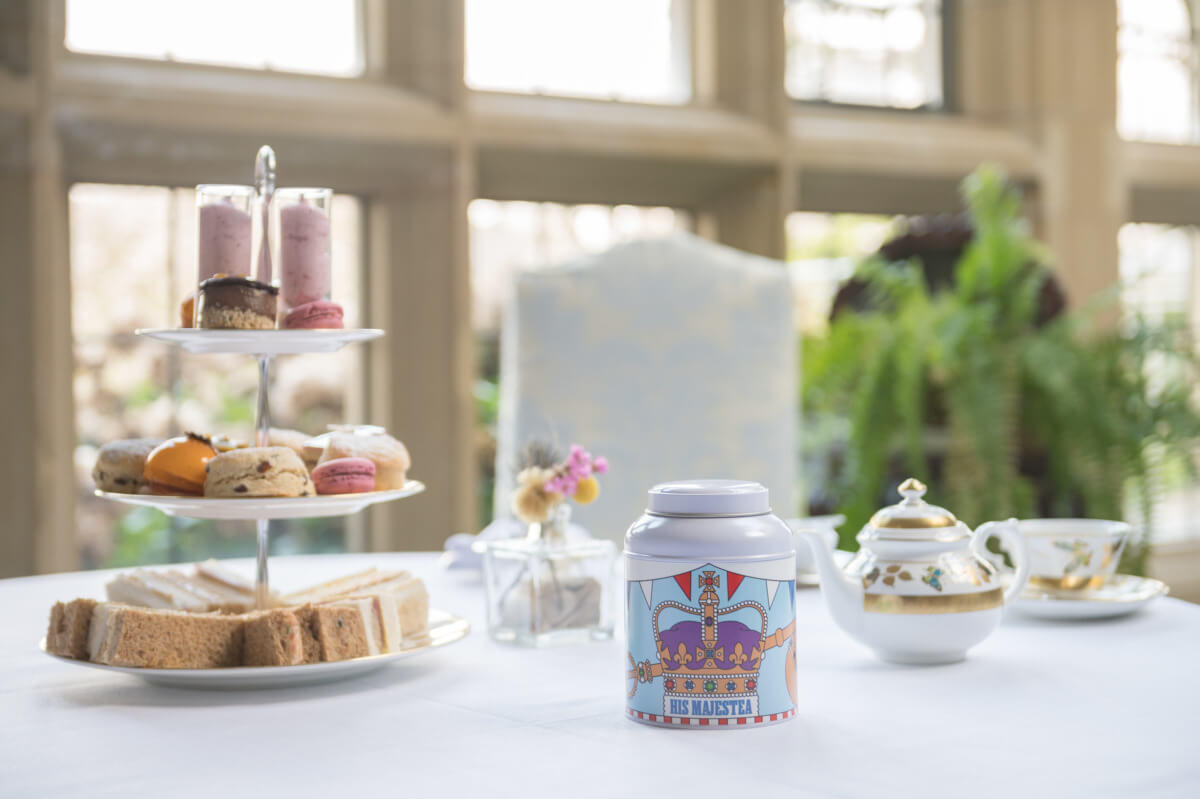 His Magestea tin features in an afternoon tea at LLangoed Hall Hotel