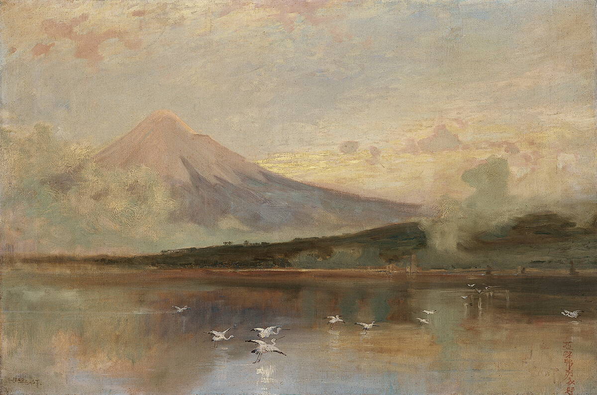 アルフレッド・イースト《富士山》 制作年不詳 油彩・キャンバス 府中市美術館蔵