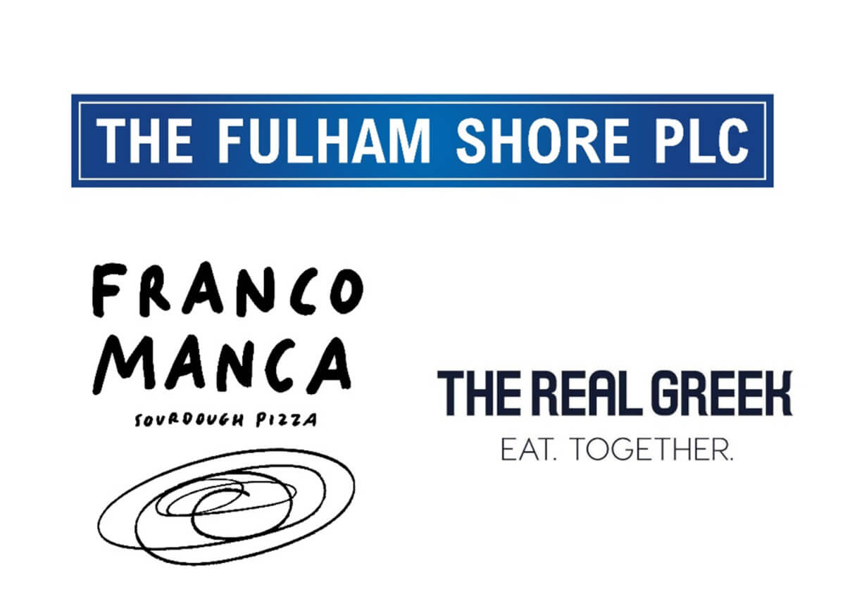 Fulham　Franco Manca　The Real Greek　ロゴ