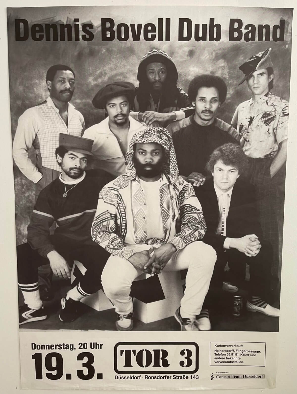 Dennis Bovell Dub Band コンサートツアーポスター 1987