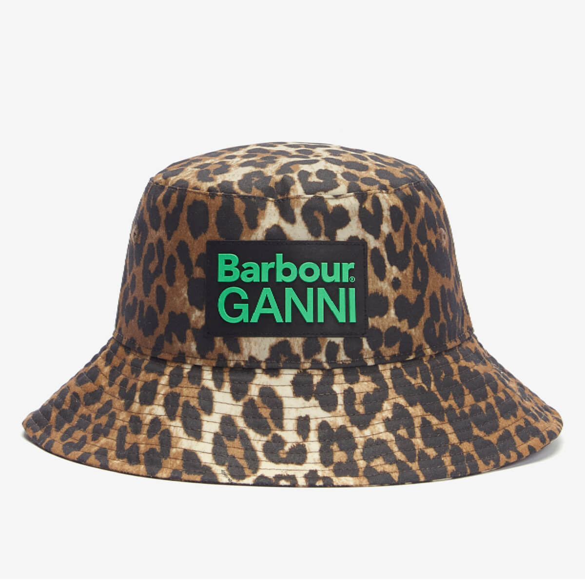 Barbour x GANNI Waxed Leopard Bucket Hat