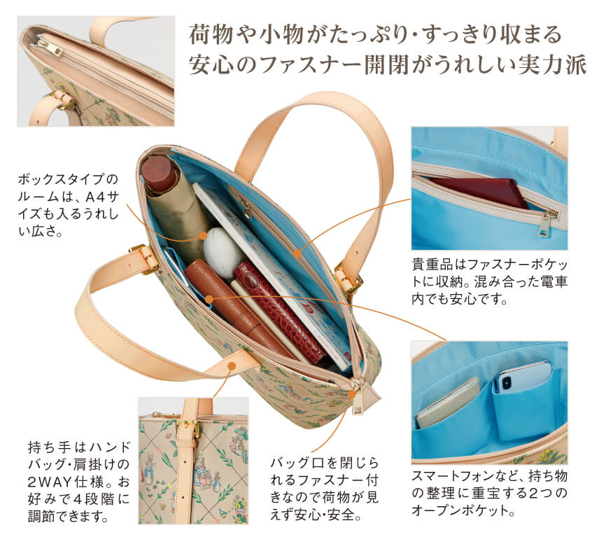 ピーターラビット ジャカード織りのナチュラルトート