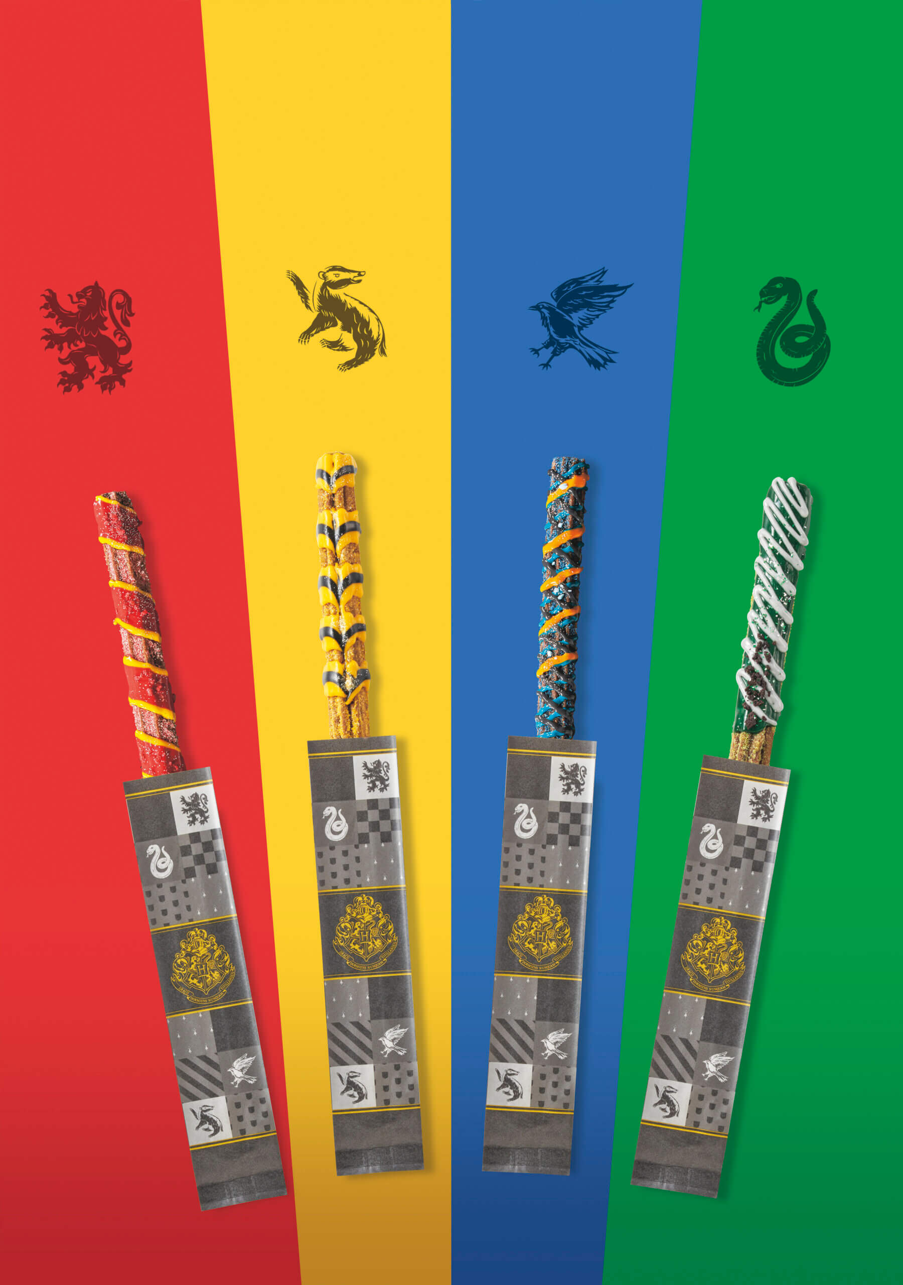 ホグワーツ魔法魔術学校の4寮をイメージした特製チュリトス
