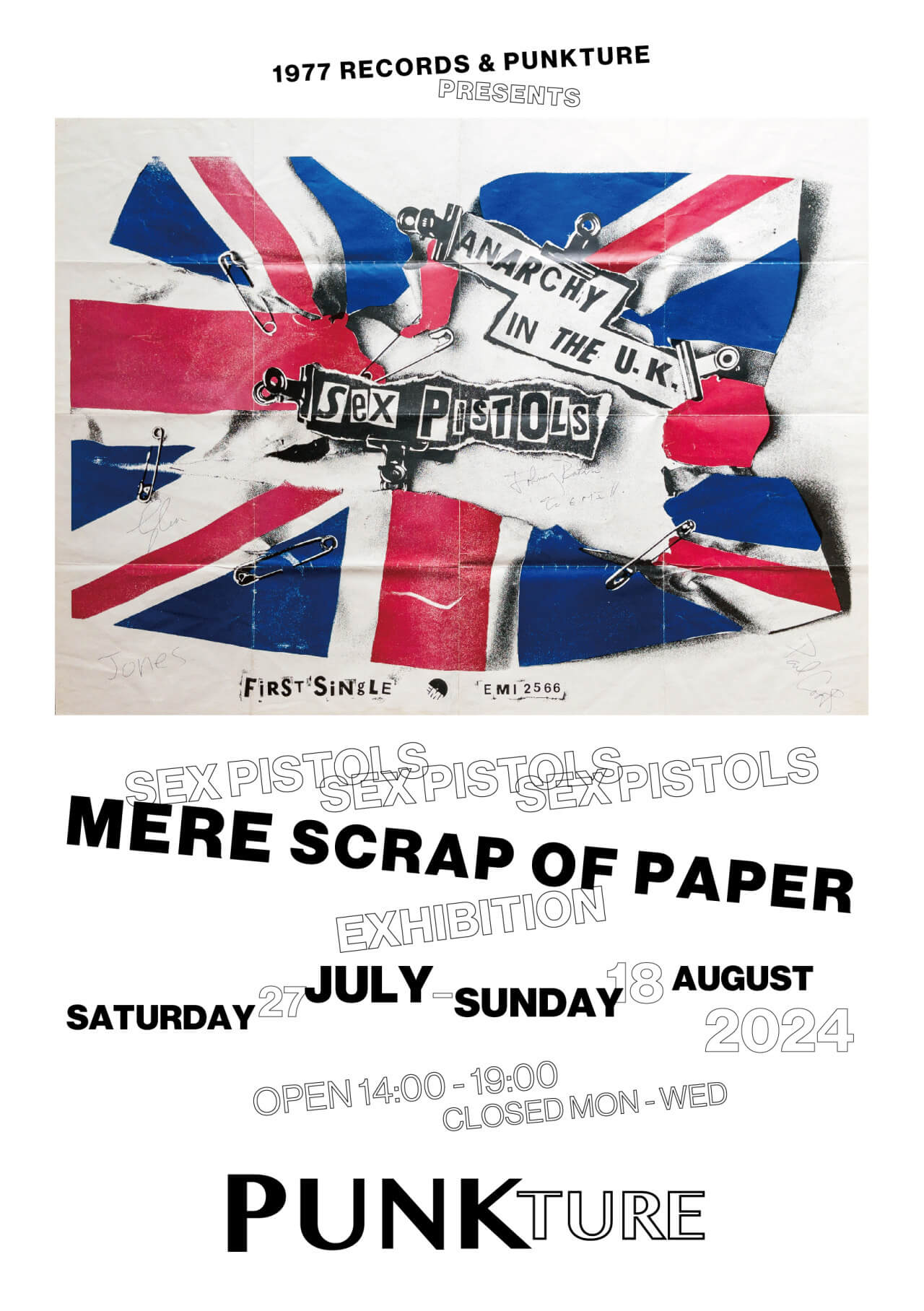 SEX PISTOLS MERE SCRAP OF PAPER EXHIBITION