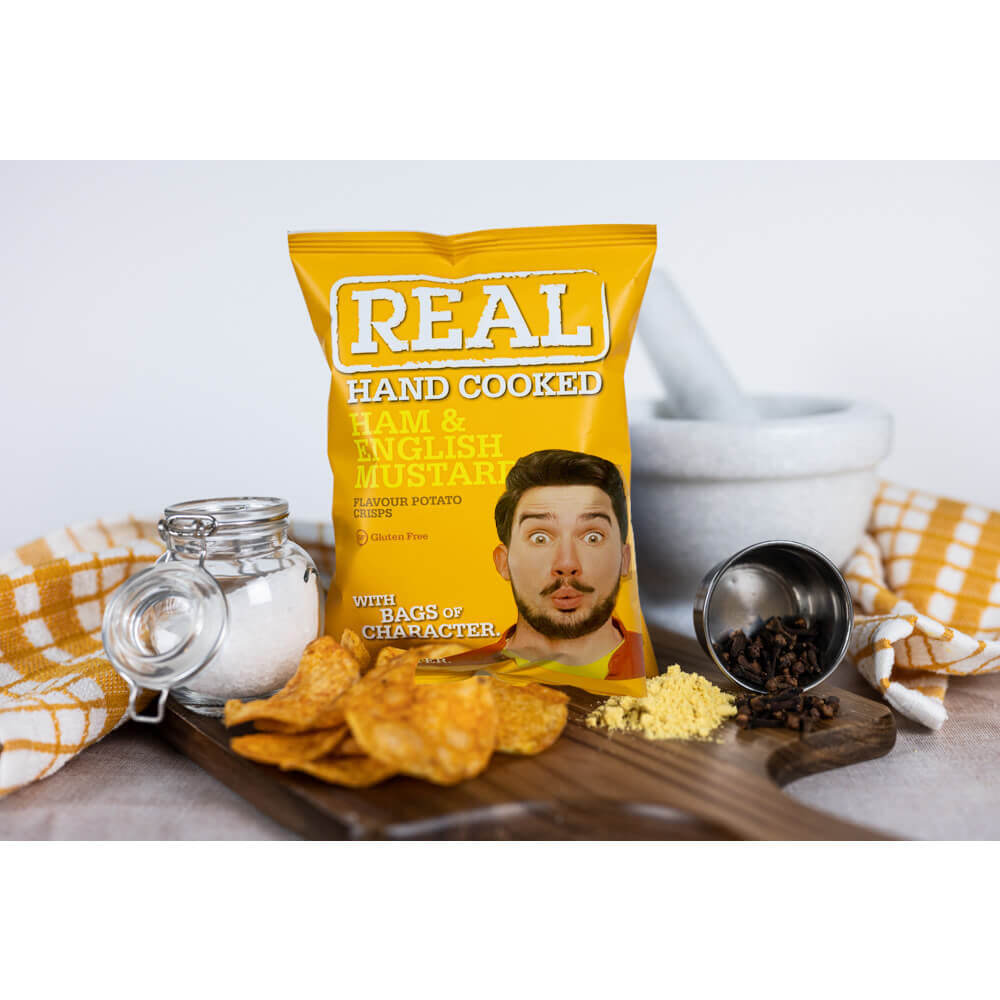 「REAL」ポテトチップス ハム&イングリッシュマスタード 648円