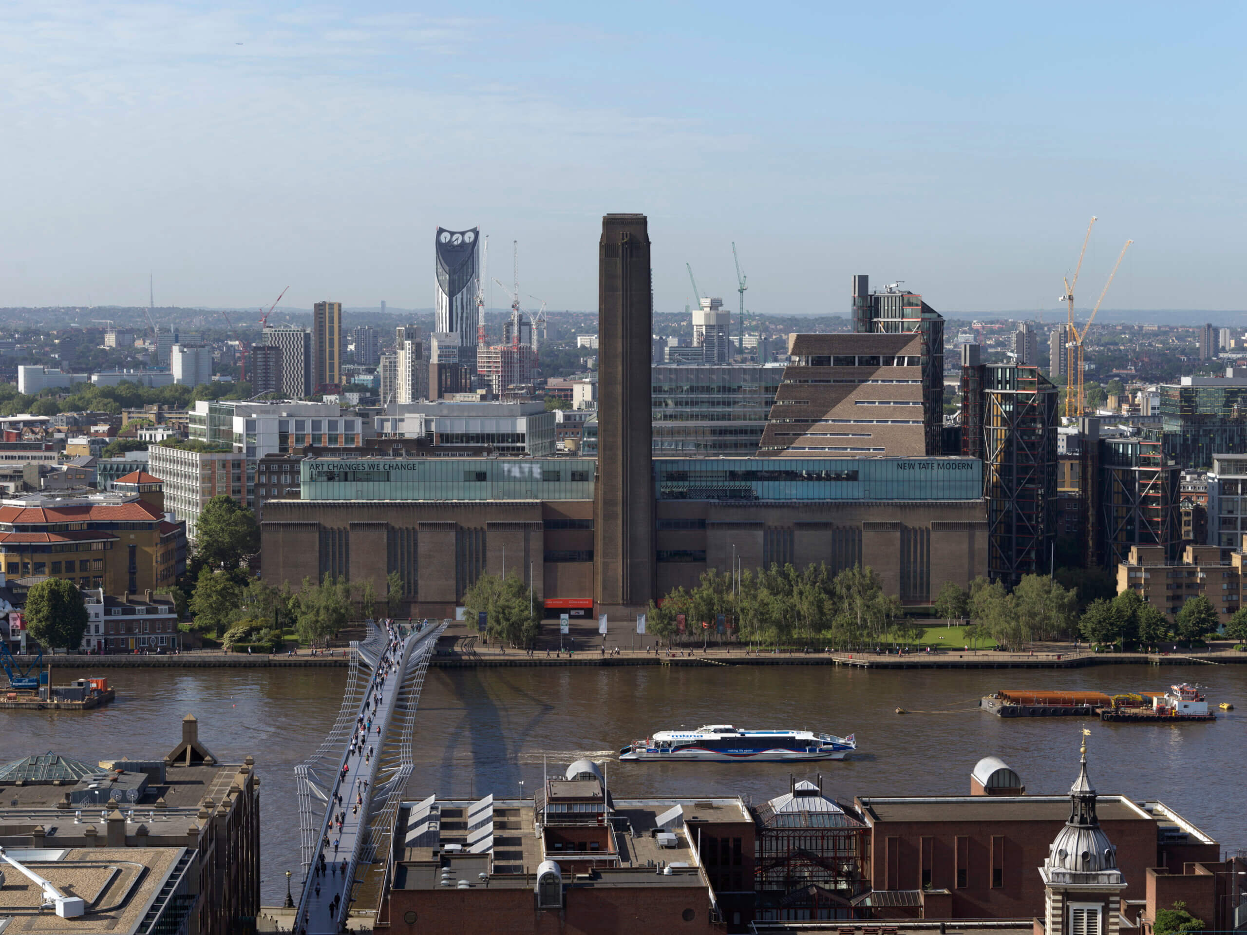 Tate Modern exterior from the MillenniumBridge 2 Photocredit - Tate Photography