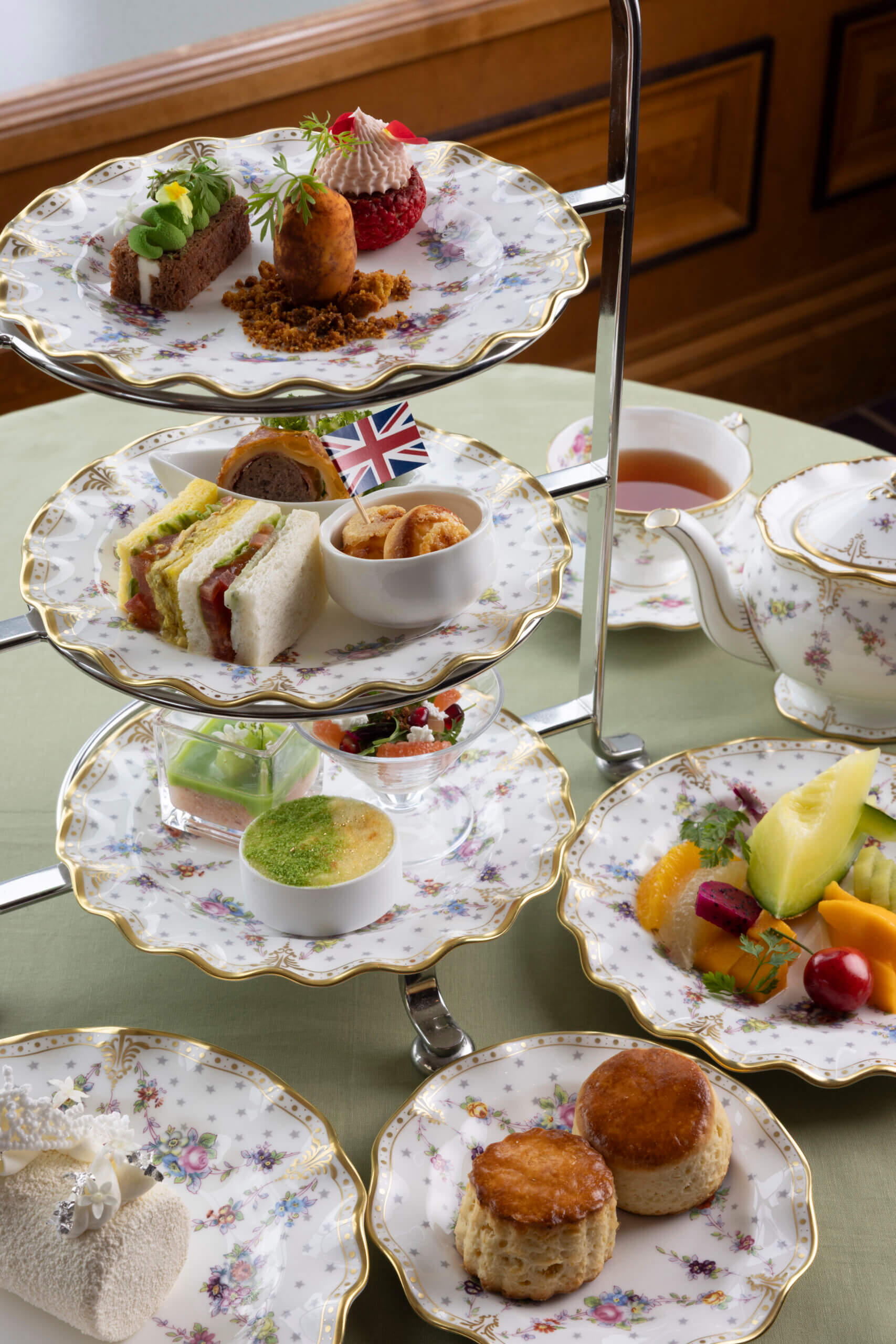 British Summer Afternoon Tea featuring Royal Crown Derby