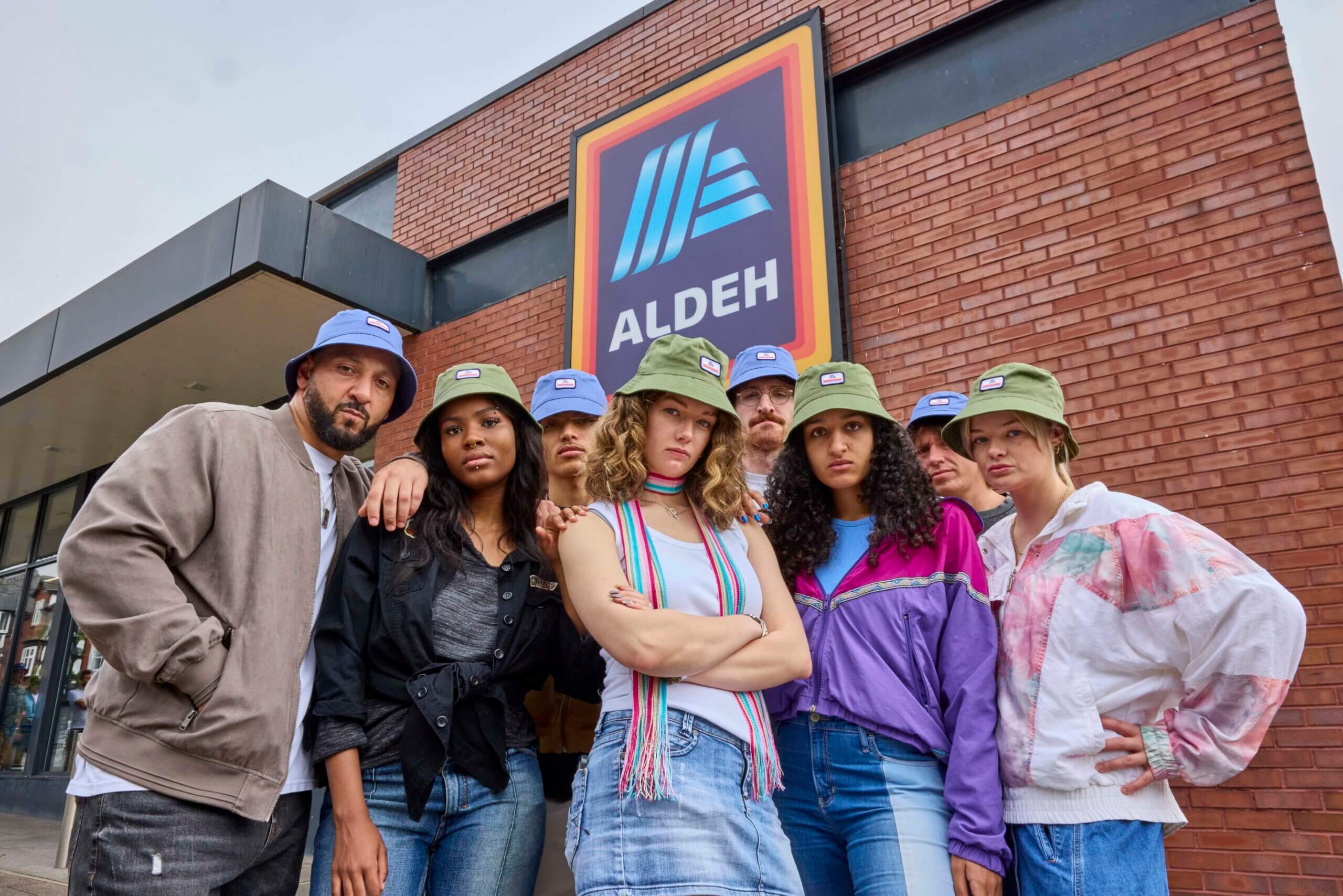 Aldi in Prestwich Changes Store Sign to ‘Aldeh’, Manchester, 30th June 2025
