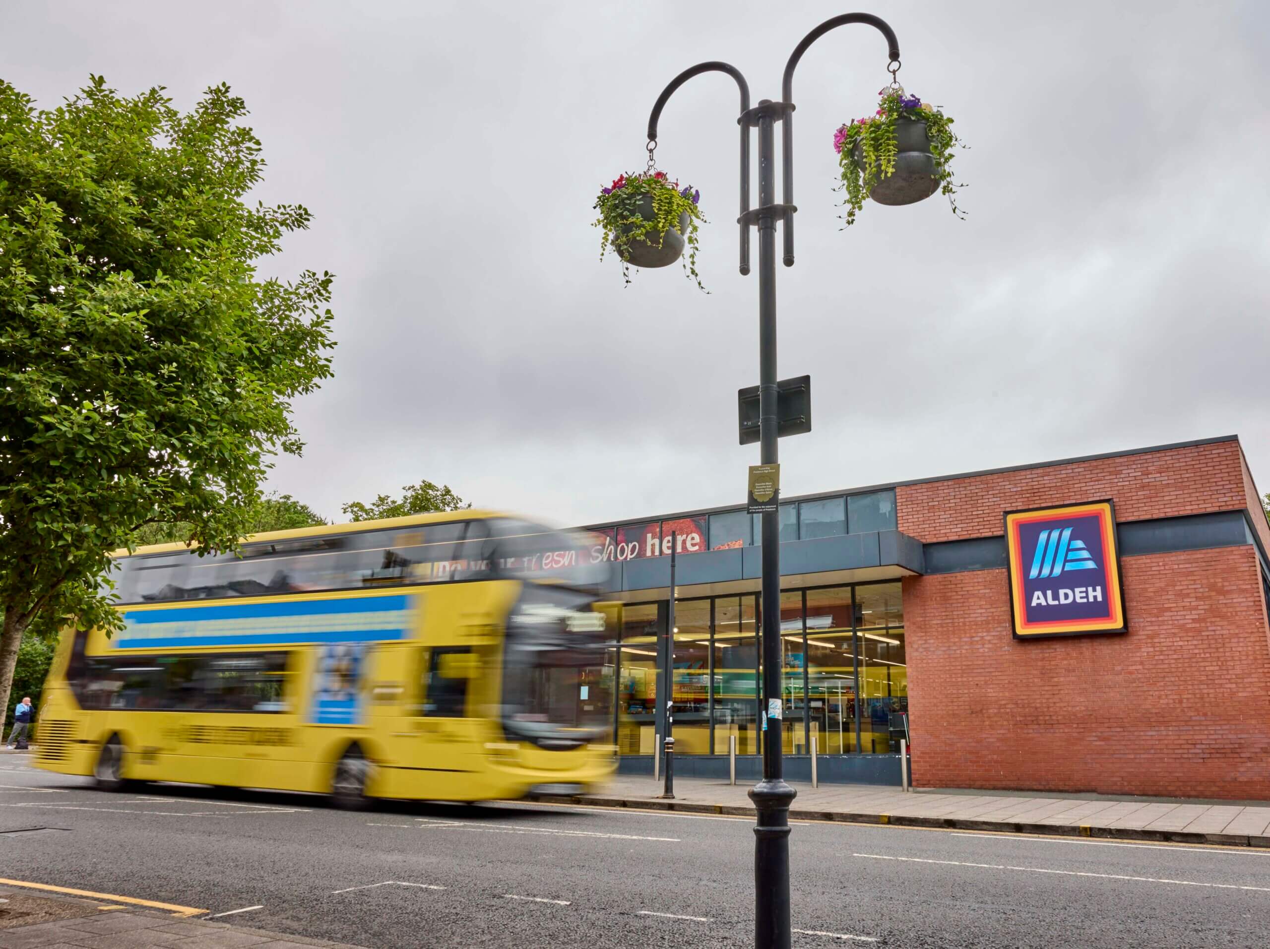 Aldi in Prestwich Changes Store Sign to ‘Aldeh’, Manchester, 30th June 2025