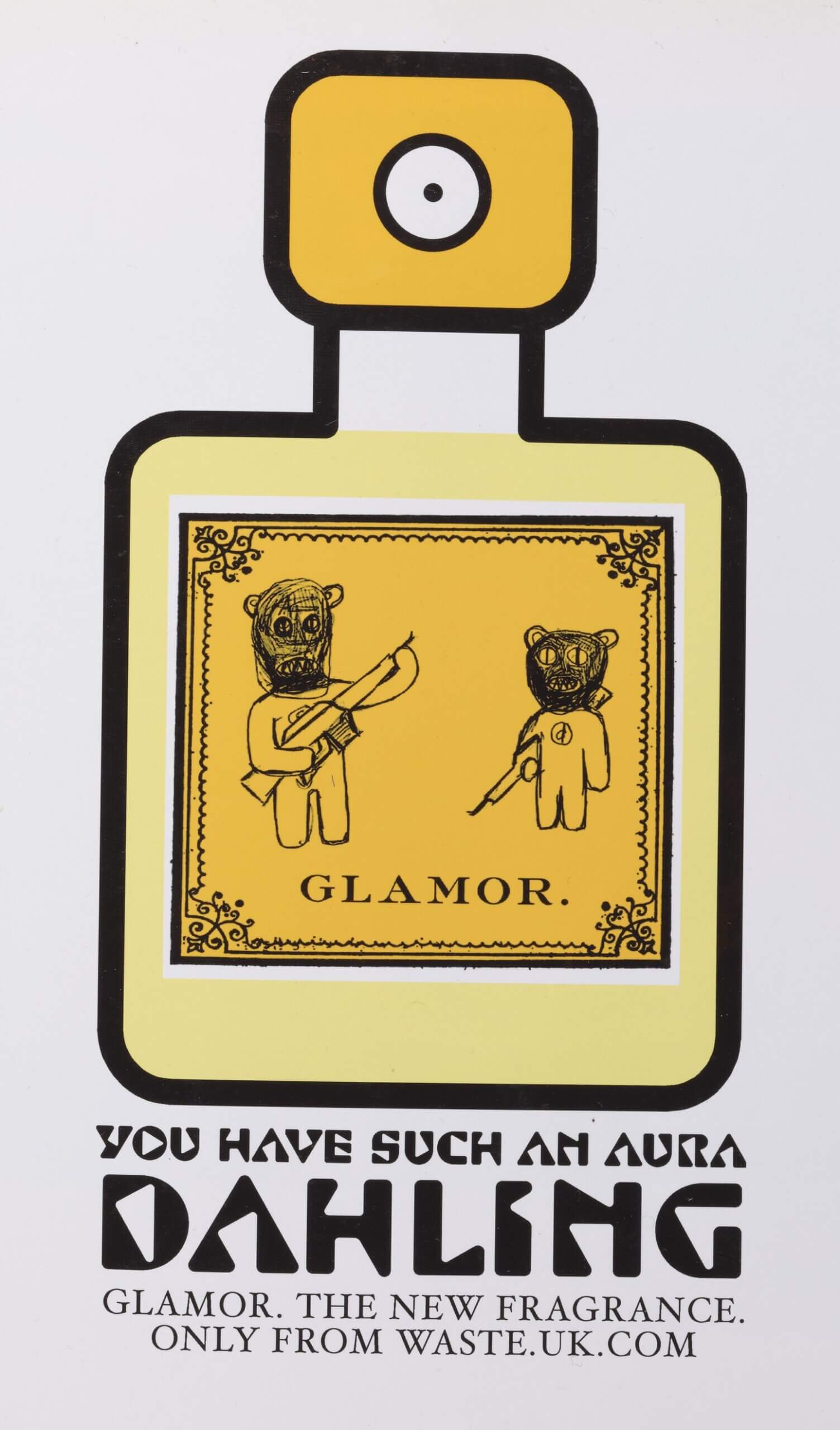 Thom Yorke (b. 1968) and Stanley Donwood (b. 1968) Test Print – Glamour, 2000 Test print on paper, A4 Collection of Stanley Donwood. © Thom Yorke and Stanley Donwood