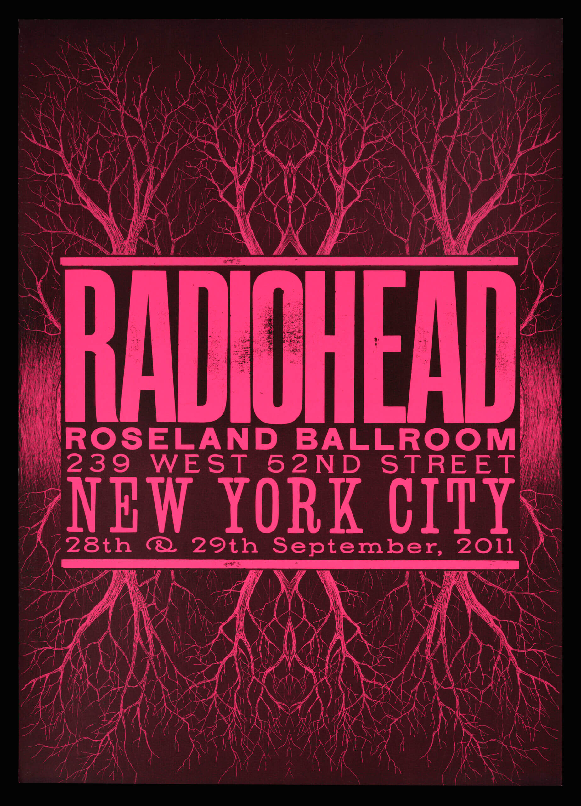Thom Yorke (b. 1968) and Stanley Donwood (b. 1968) Poster, 2011 53.9 x 42 cm Collection of Stanley Donwood. © Thom Yorke and Stanley Donwood