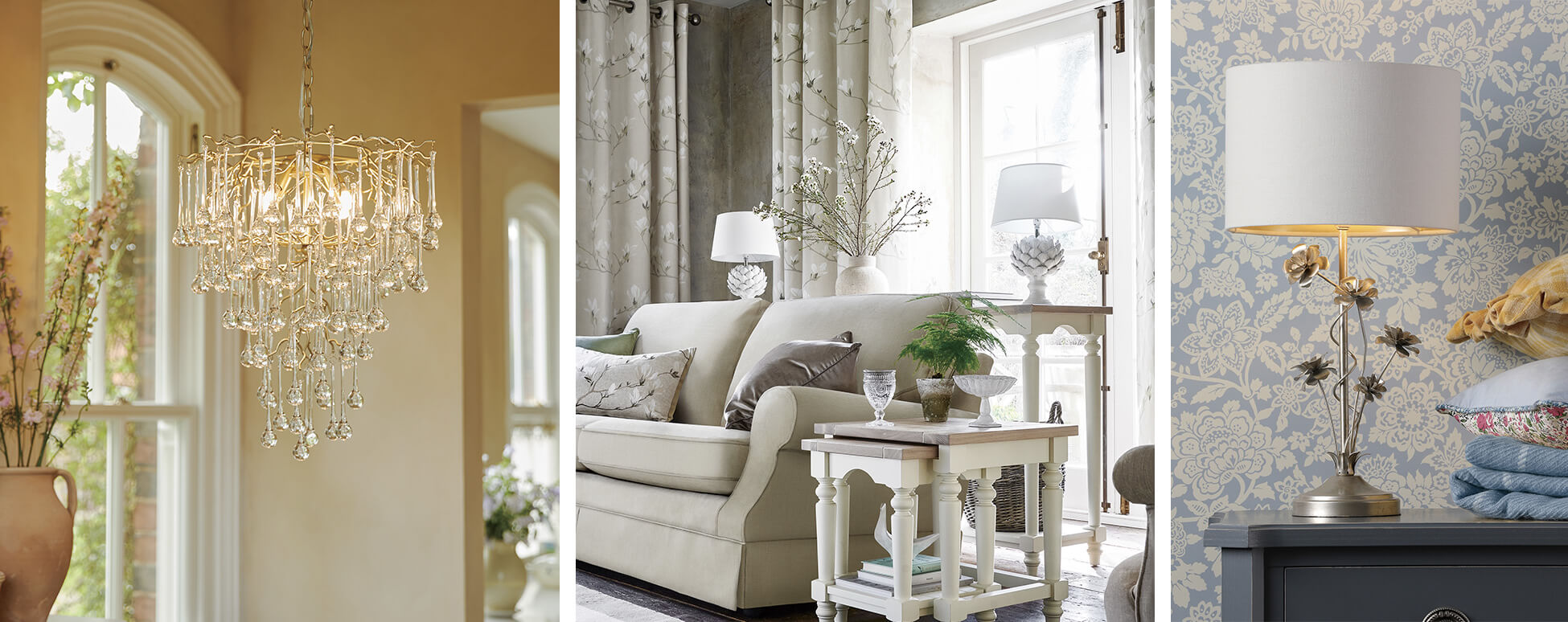 ローラアシュレイ、エレガントでロマンティックな照明シリーズを発売