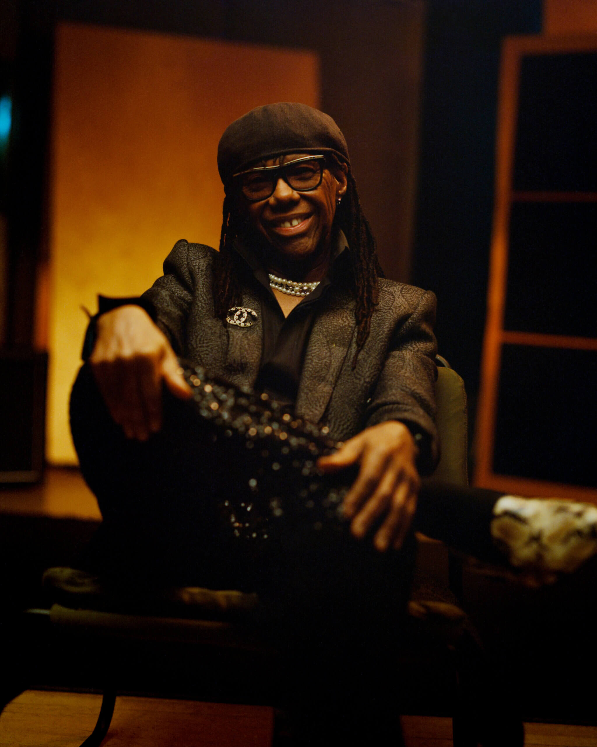 David Bowie Centre guest curator, Nile Rodgers. Photograph by Timothy Eliot Spurr for the Victoria and Albert Museum