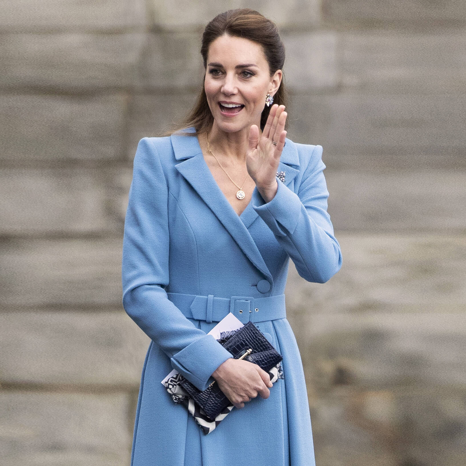 The Duchess of Cambridge during a Beating of the Retreat at the Palace of Holyroodhouse in Edinburgh. Picture date: Thursday May 27, 2021.