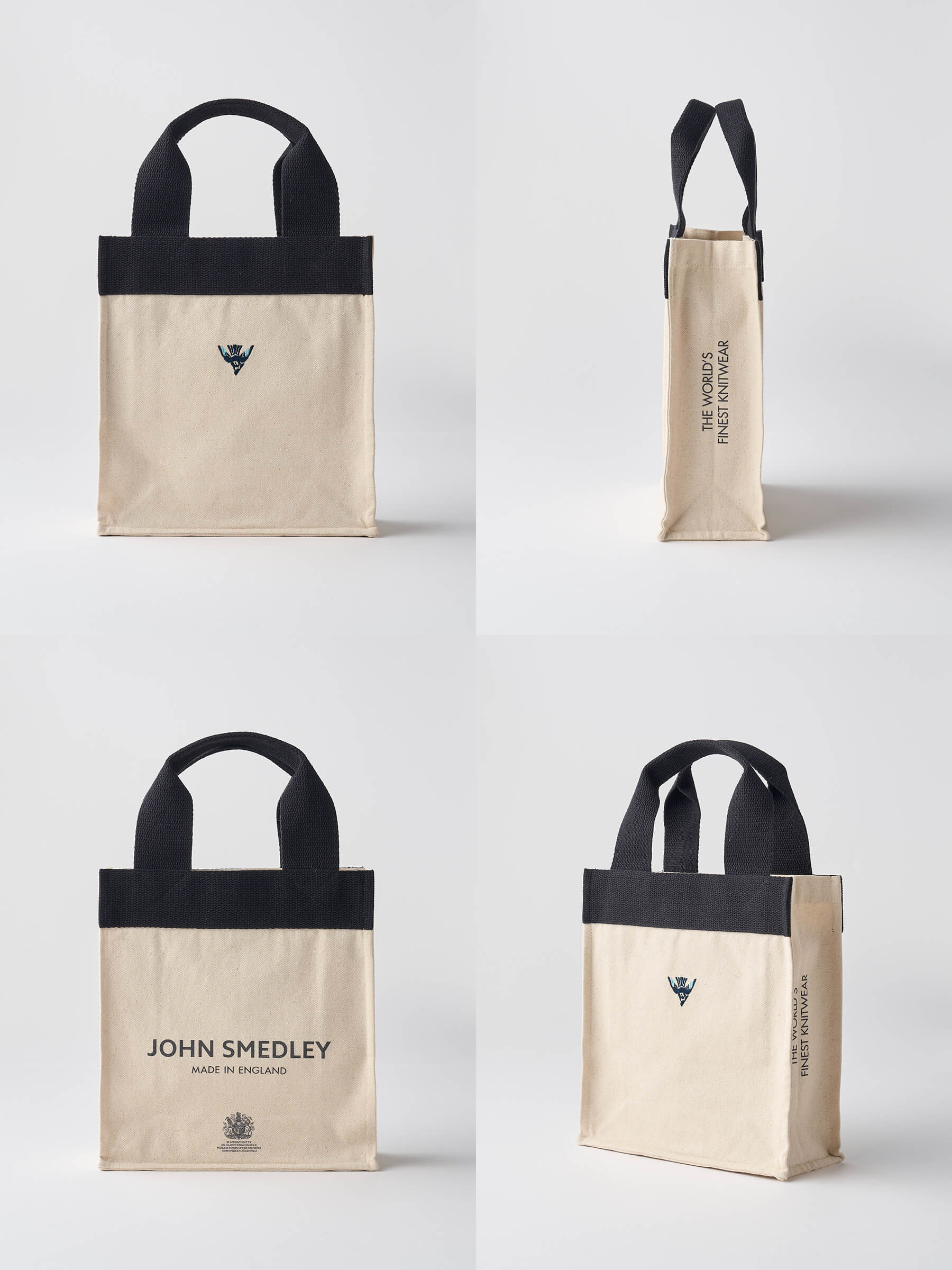 JOHN SMEDLEY×re-wrap オーガニックコットンキャンバスバッグ Small