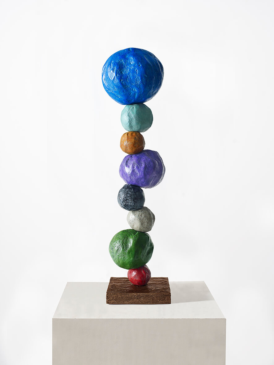 Annie Morris, "Bronze Stack 8, Ultramarine Blue	2020", 2025. Courtesy the artist, Photographer: Stephen White & Co