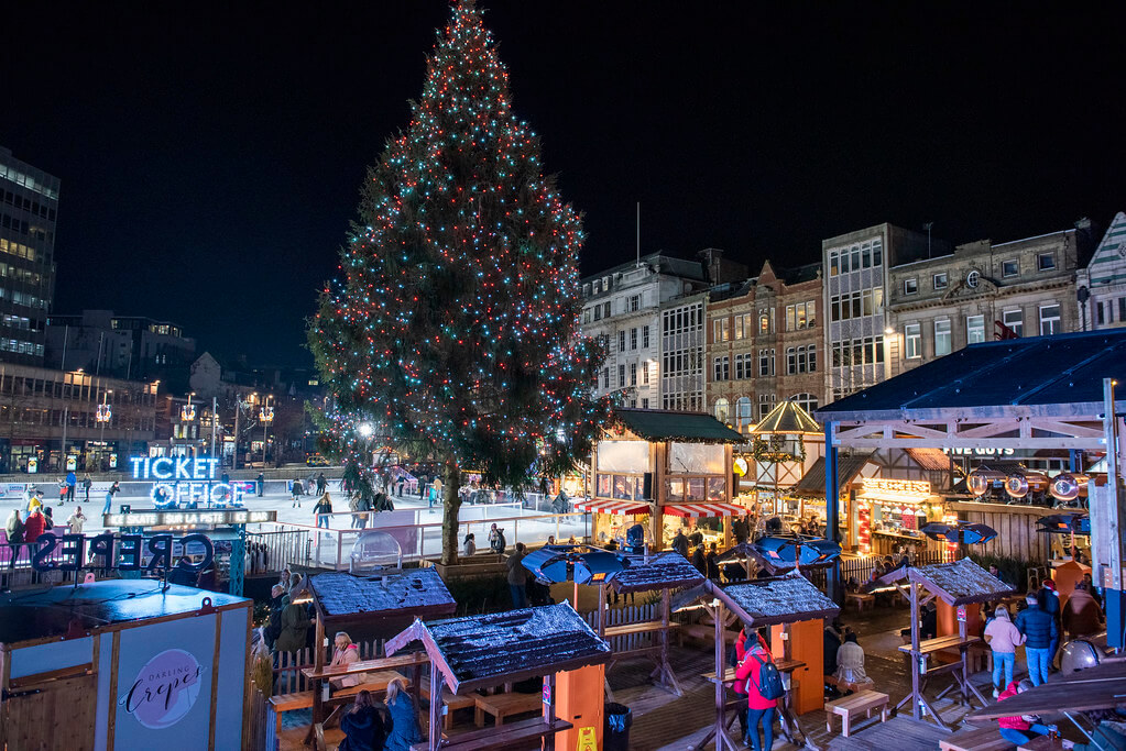 Nottingham Christmas Markets_Christmas Tree_Credit Nottingham City Council