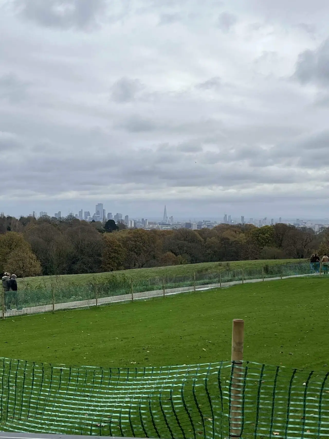 遠くにロンドンのランドマークが見えます。