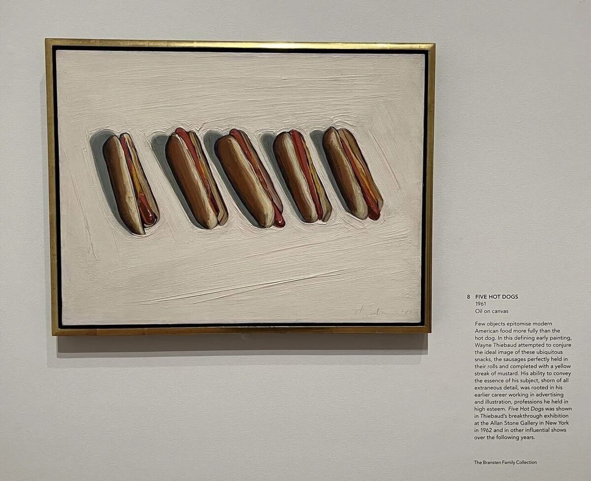 FIVE HOT DOGS 1961　Oil on canvas