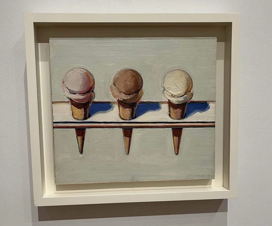 THREE CONES 1964 Oil on canvas board