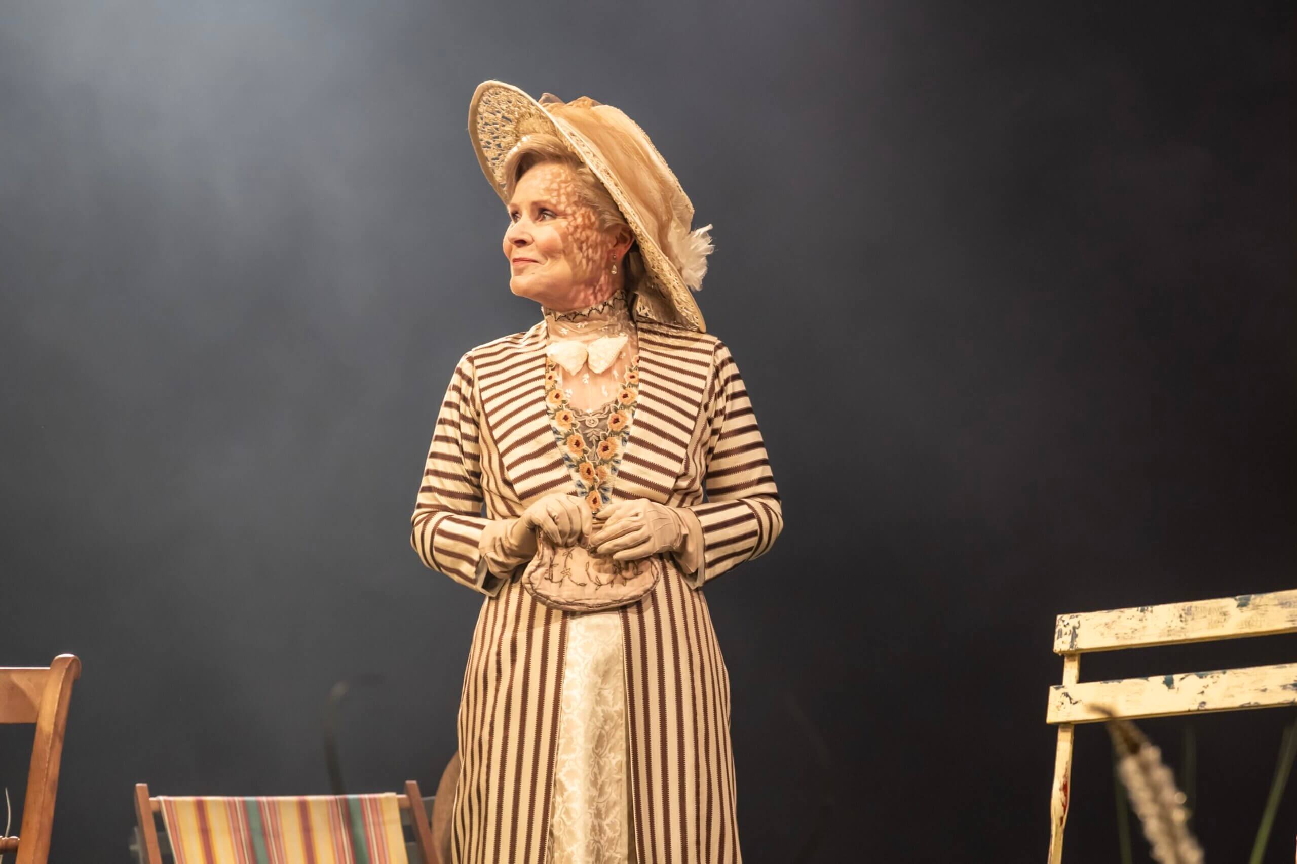 Mrs. Warren’s Profession , at the Garrick Theatre, London, Director: Dominic CookeDesigner: Chloe LamfordImelda Staunton as Mrs. Kitty WarrenBessie Carter as Vivie WarrenCredit: Johan Persson/