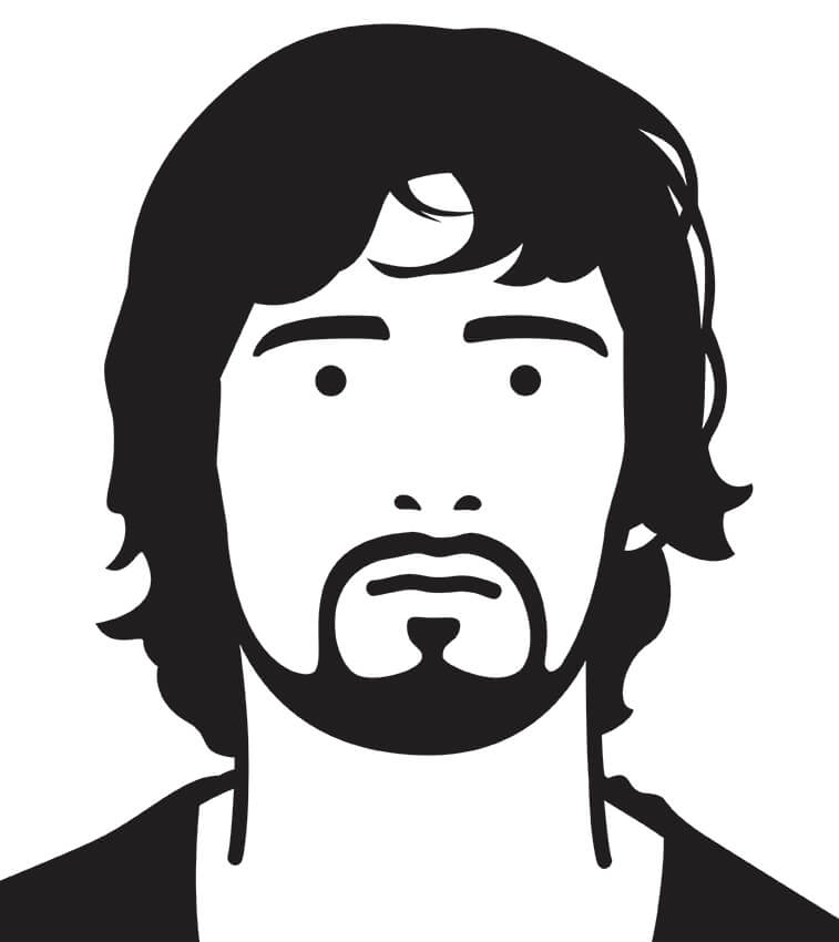 ジュリアン・オピー《ゲイリー、ポップスター》1998-99年、テート美術館蔵