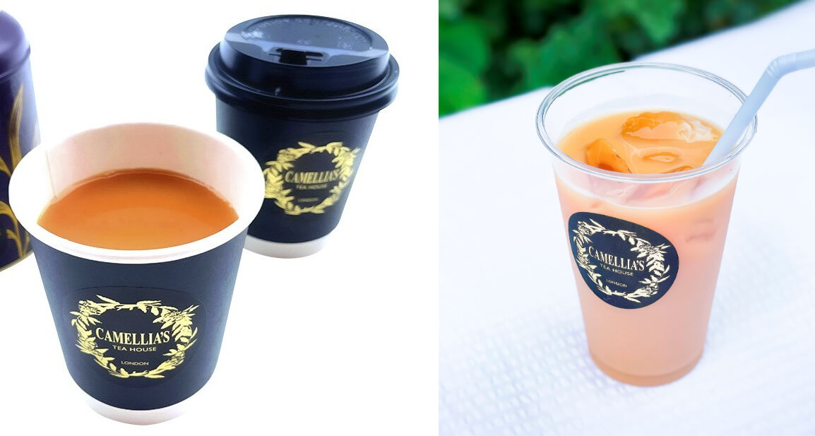 ホットミルクティー（1杯）438円とアイスミルクティー（1杯）599円