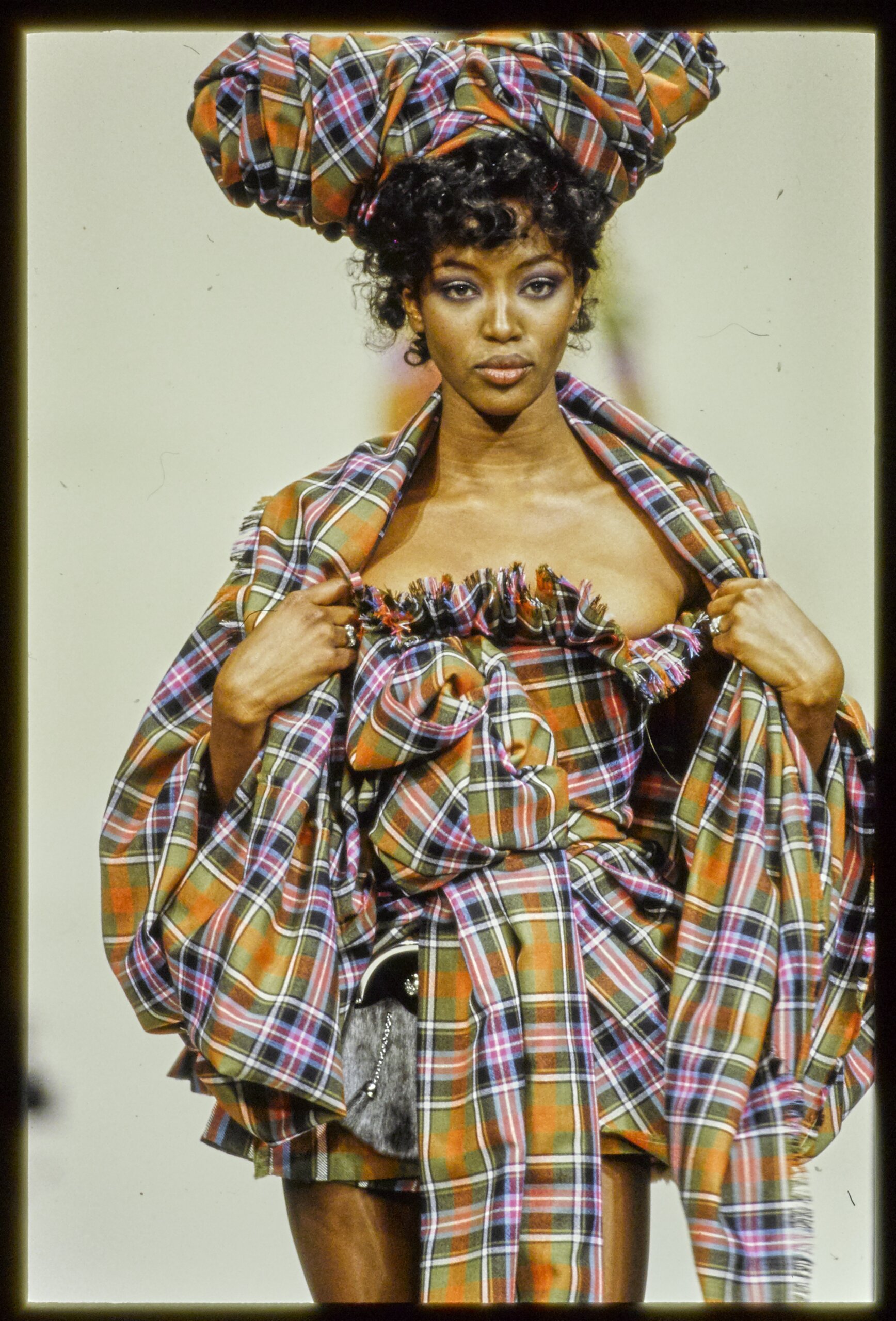 Naomi Campbell models in Vivienne Westwood AW94 'On Liberty’. Photo Guy Marineau, Vogue © Condé Nast