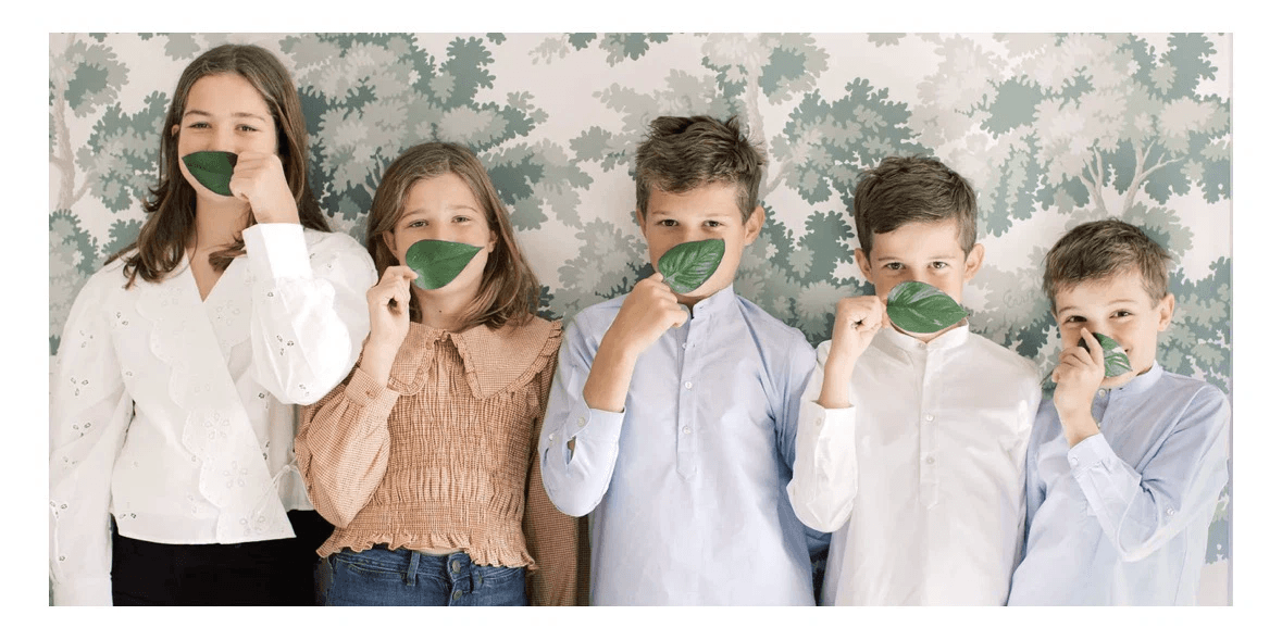 Plant For The Planetのアンバサダーを務めるセリアの5人の子供たち。