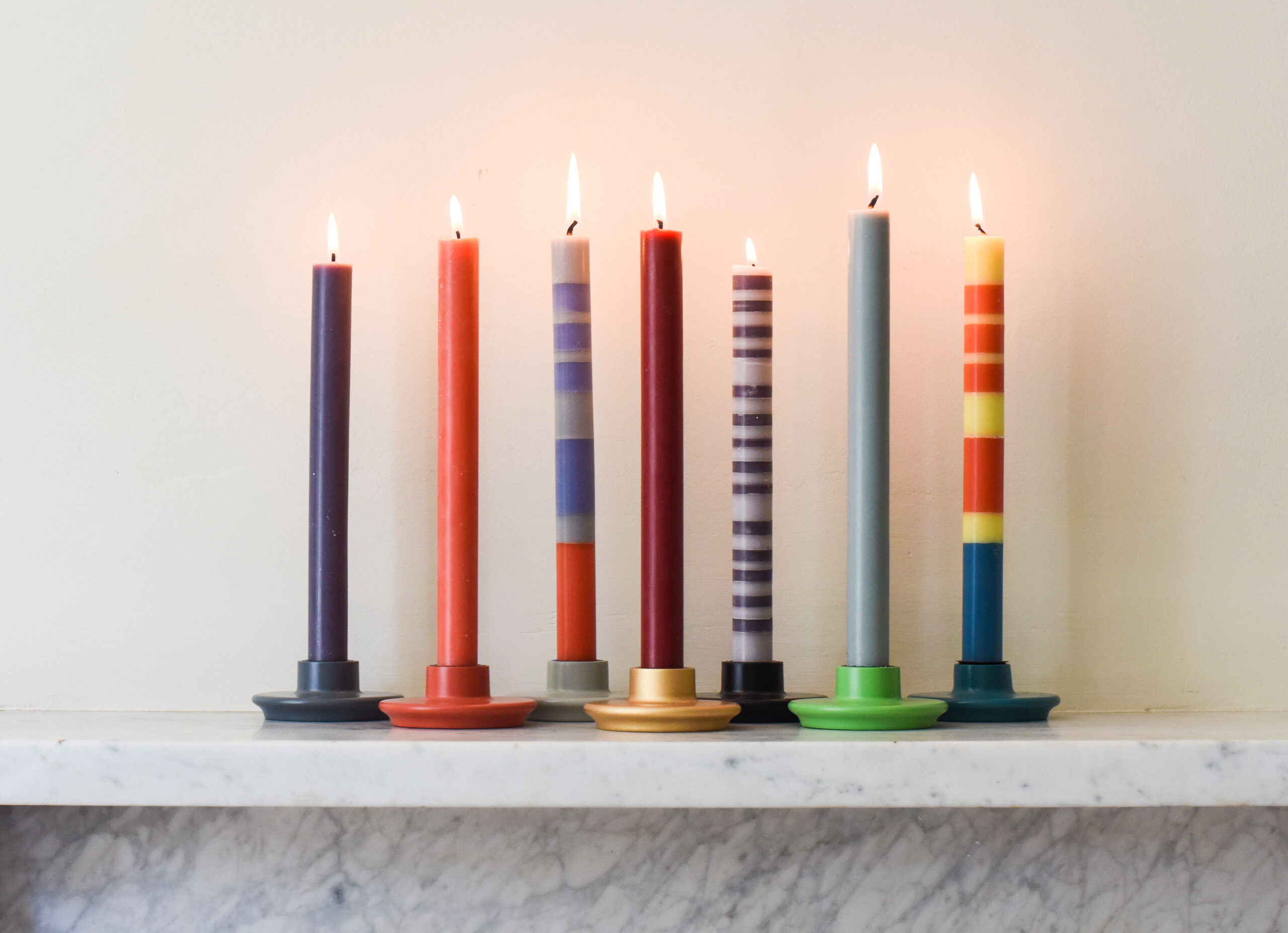 ブリティッシュ カラー スタンダード（British Colour Standard）ディナーキャンドル ミックスセット（6本セット）