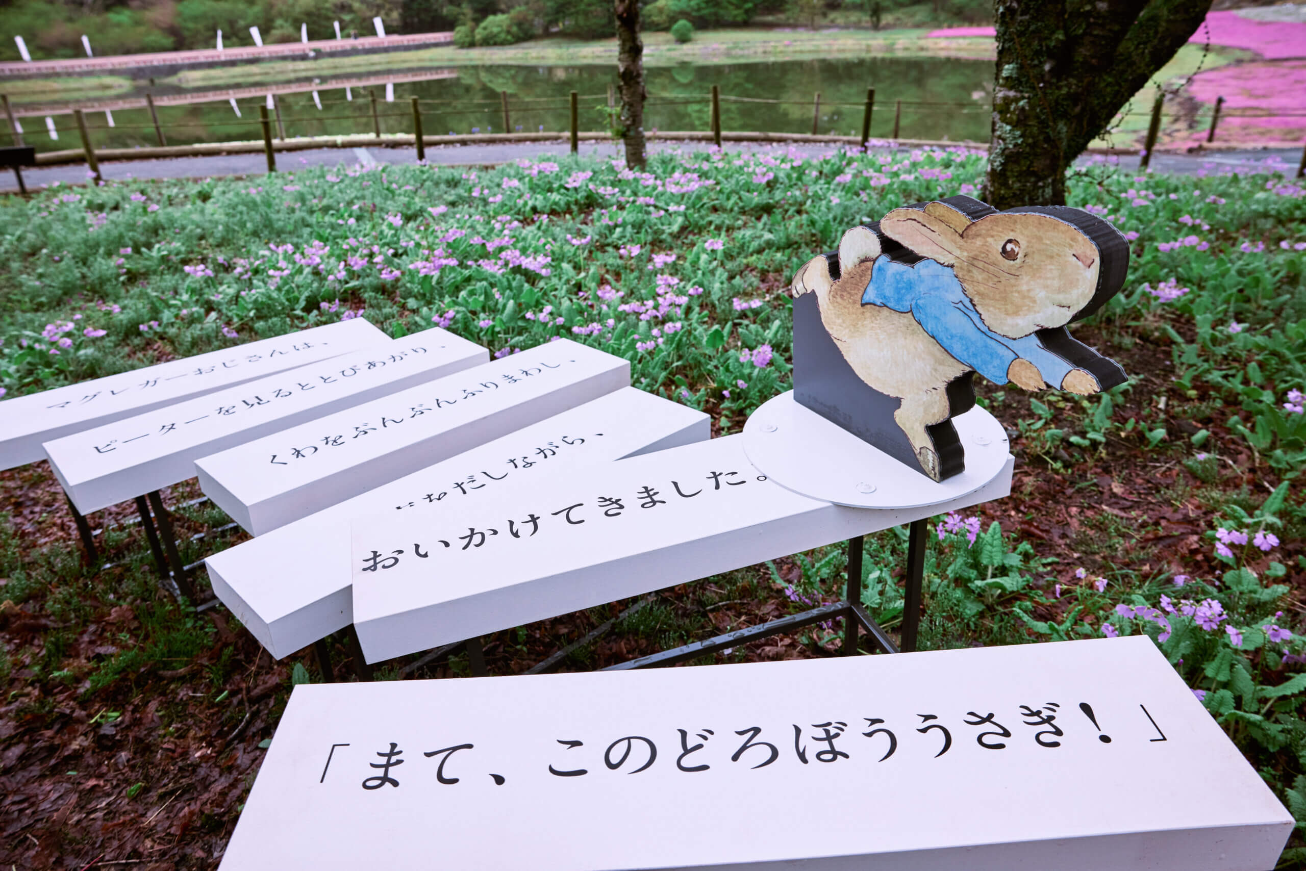 キャラクターを探しながら散策「ピーターラビット™ ストーリートレイル」