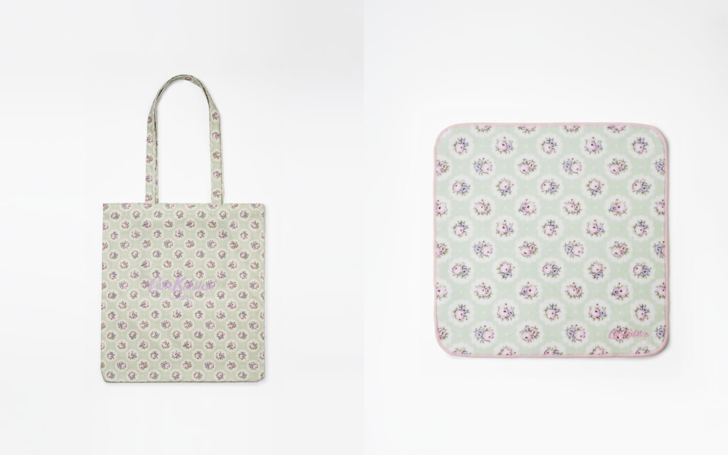 トートバッグ Scallop Roseとタオルハンカチ Scallop Rose