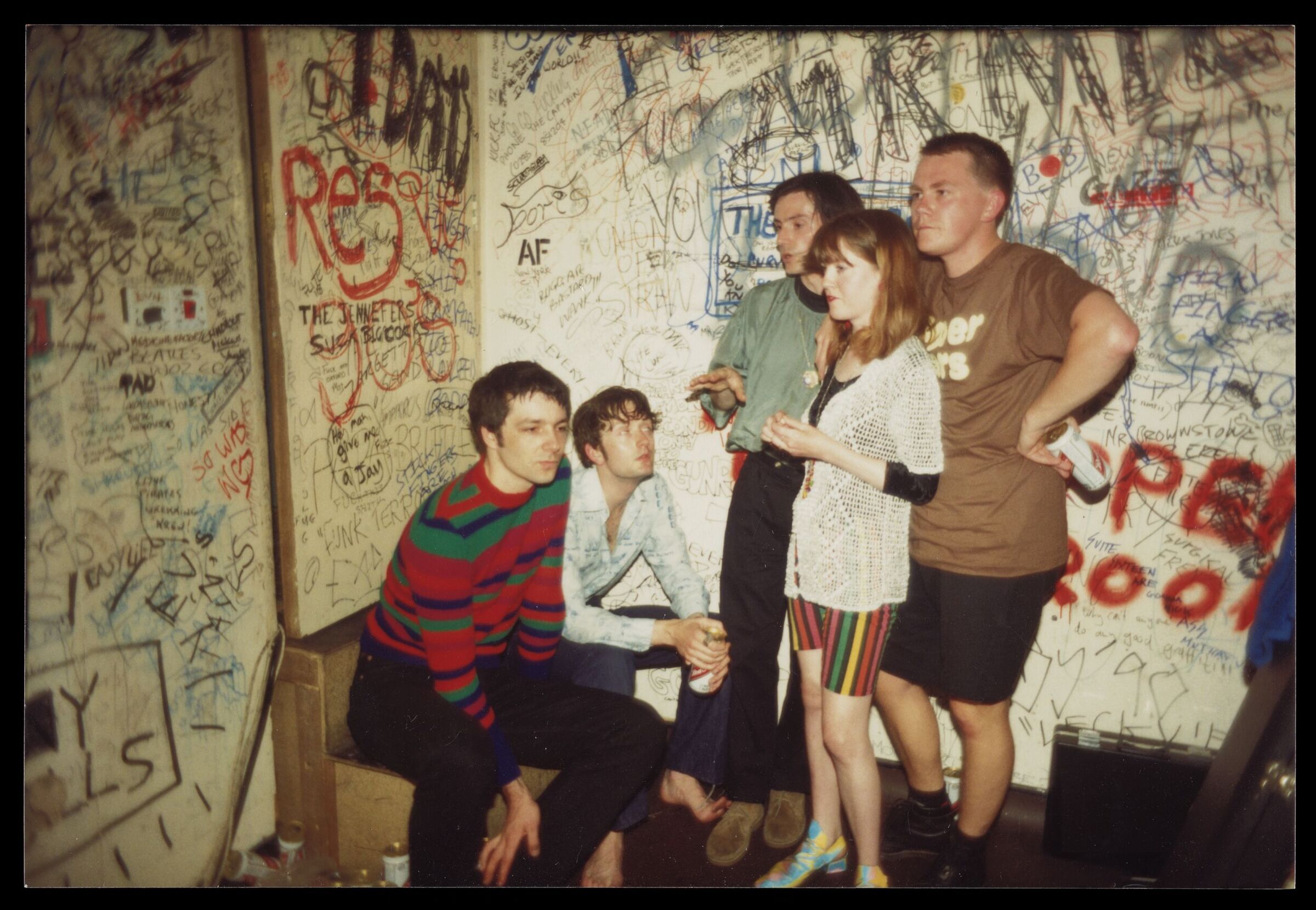 Photograph of Pulp backstage at Jericho Tavern, Oxford, 1993 Printed photograph