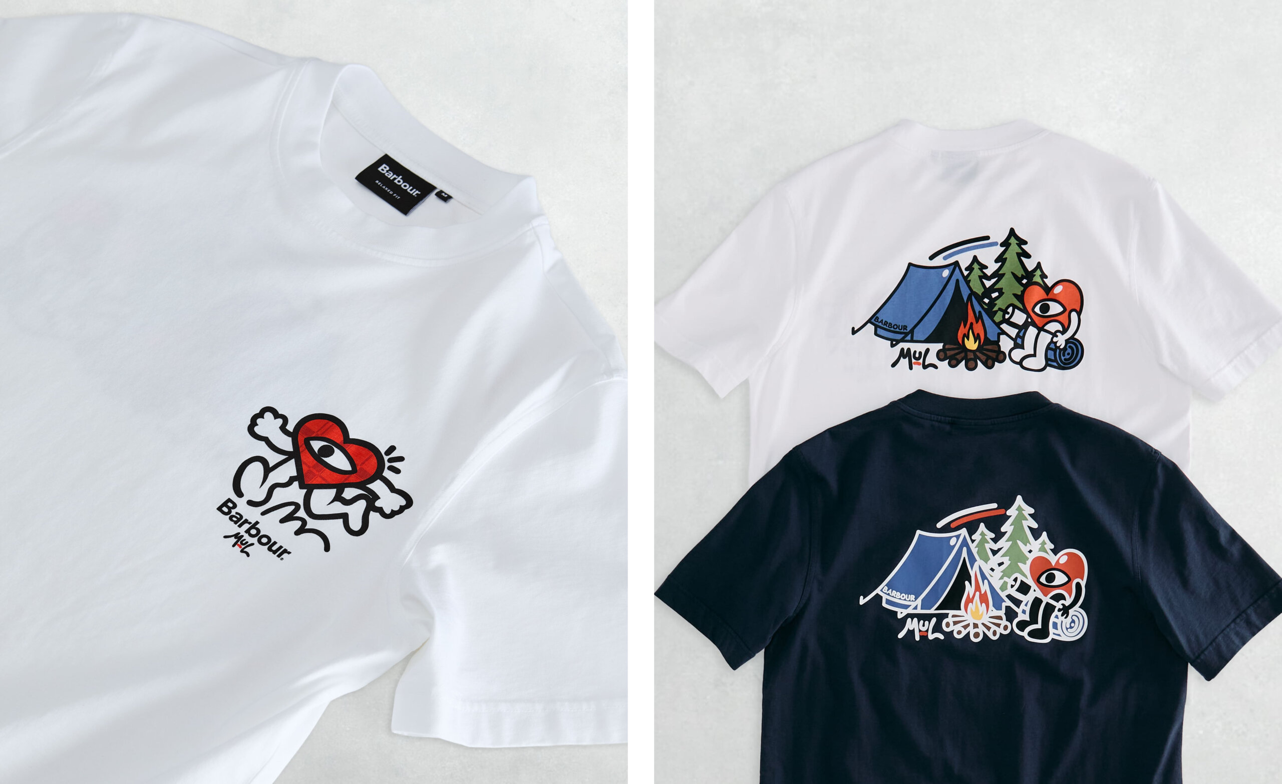 Barbour × Mul Camping Tee ￥12,100