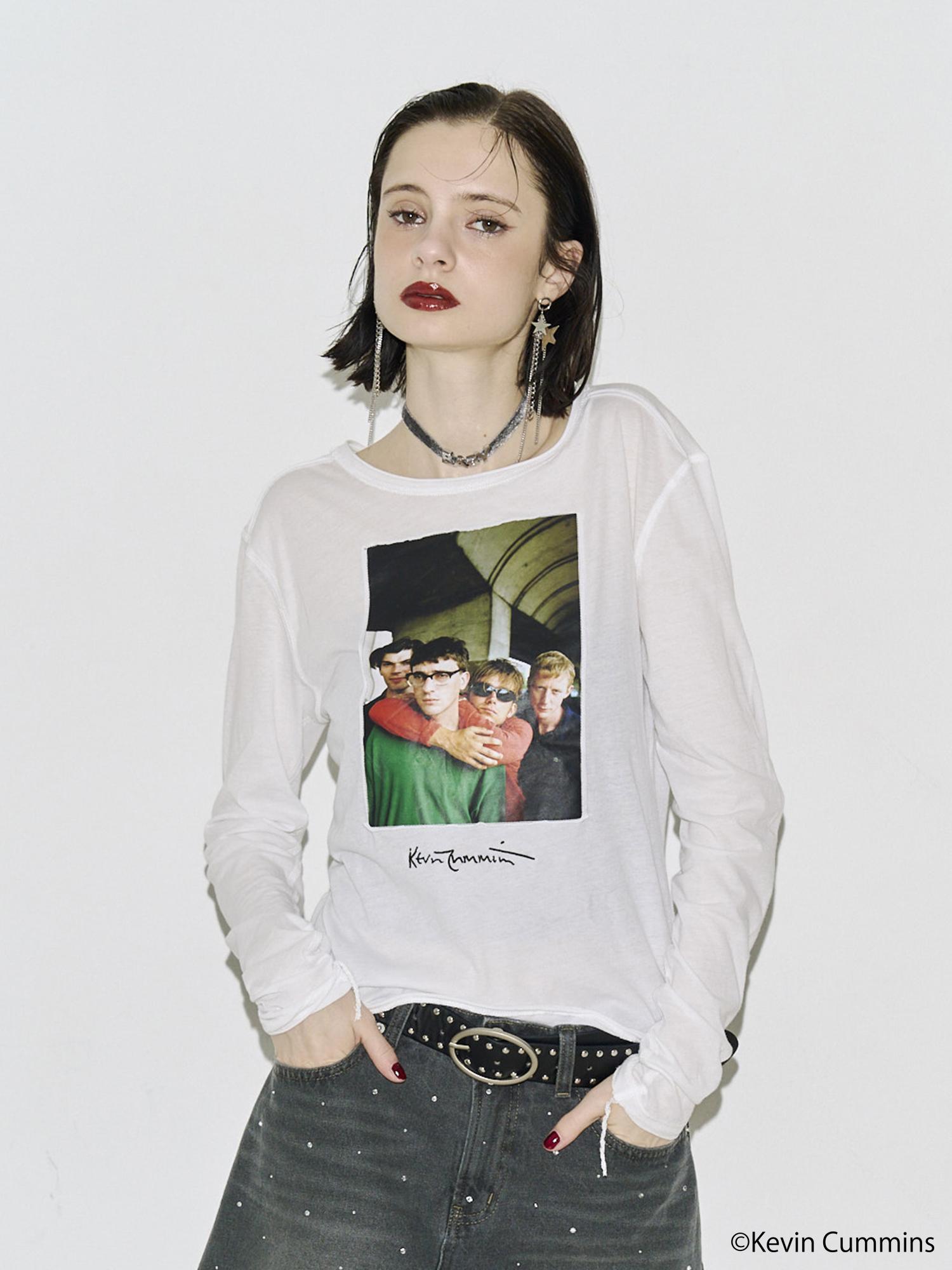【KevinCummins×PosTokyo】シアーロングスリーブTシャツ：6,930円<