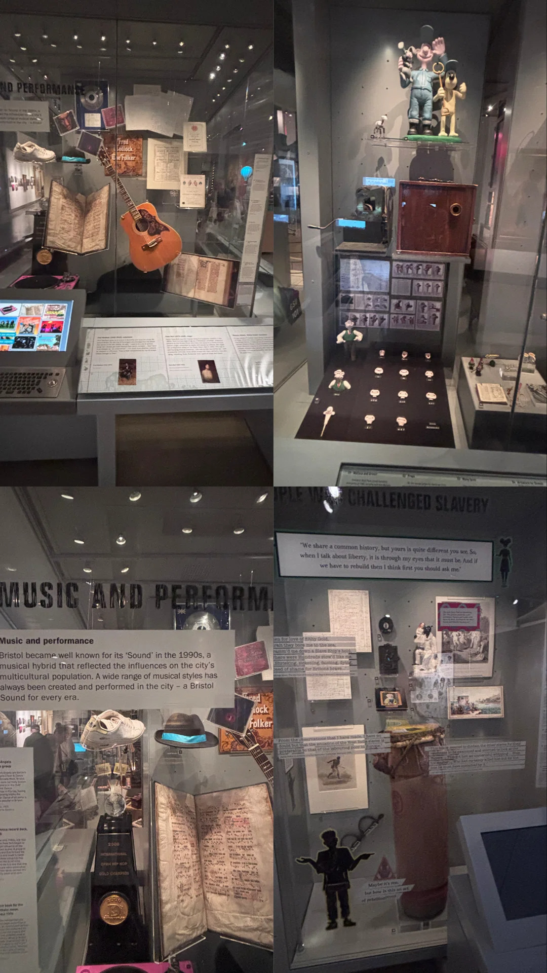 ブリストルの音楽シーン・サウンドシステム文化の展示パネル