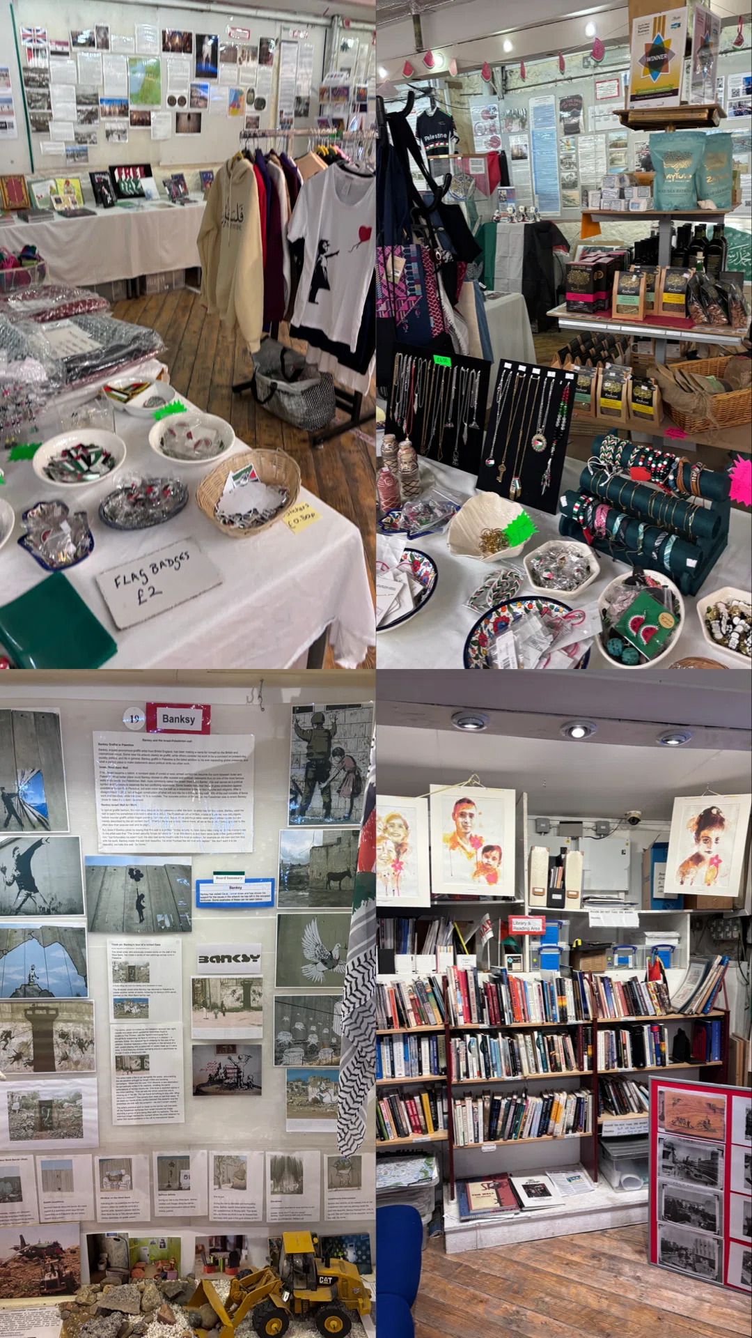 パレスチナの伝統工芸や民具の展示