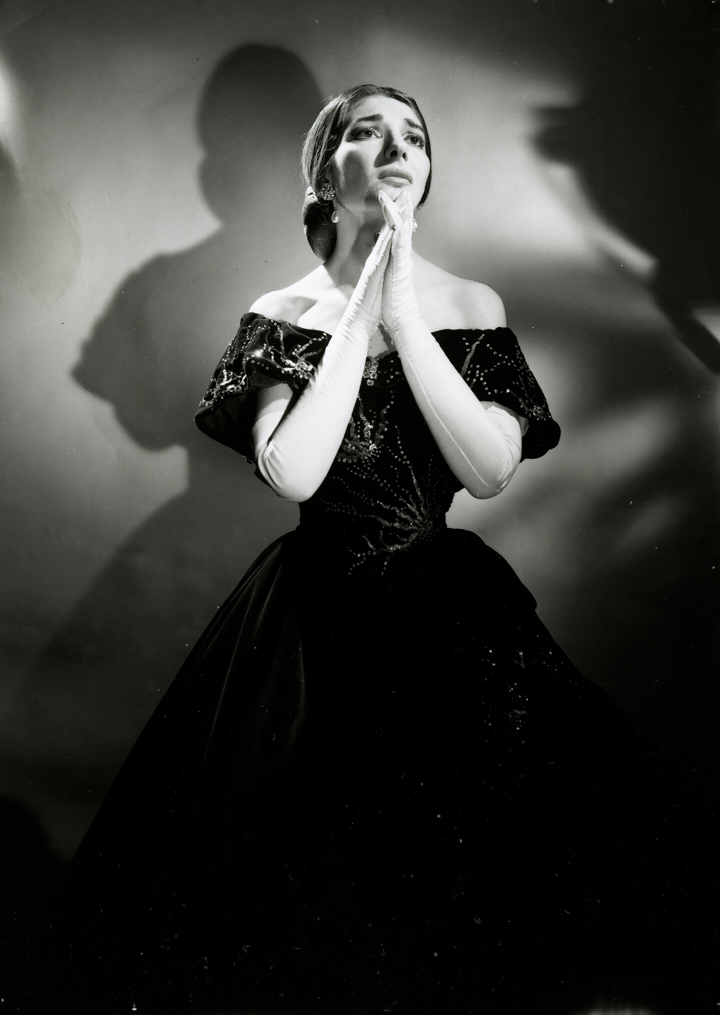 1958年に椿姫のヴィオレッタ役を演じるマリア・カラス
