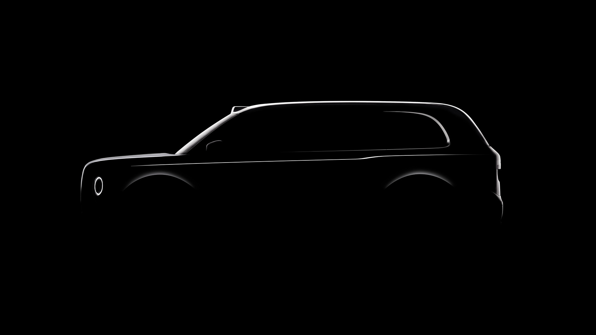 流線形のルーフラインと車体輪郭を示す次世代ロンドンタクシーの側面スケッチ