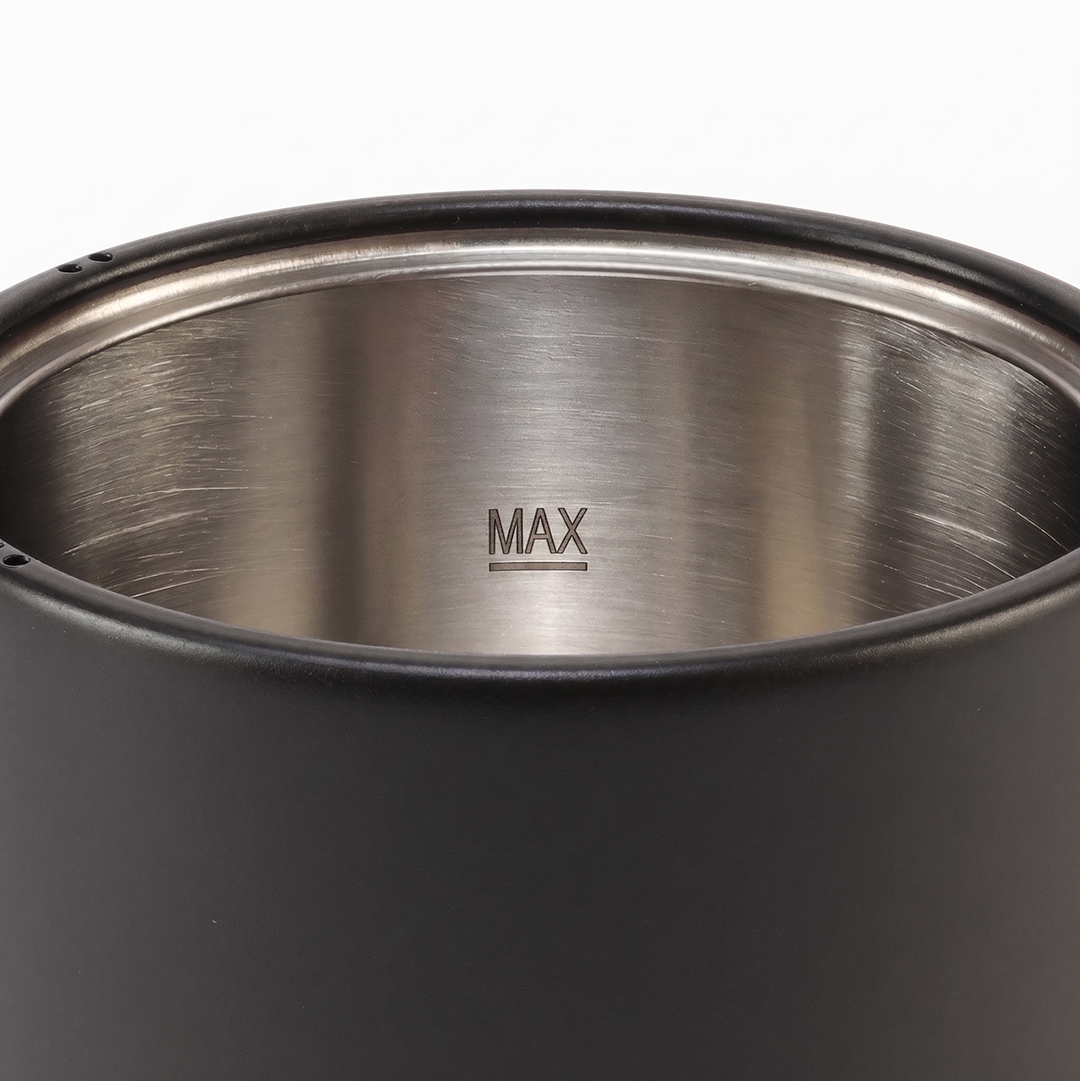 ケトル内部のMAXライン目盛り